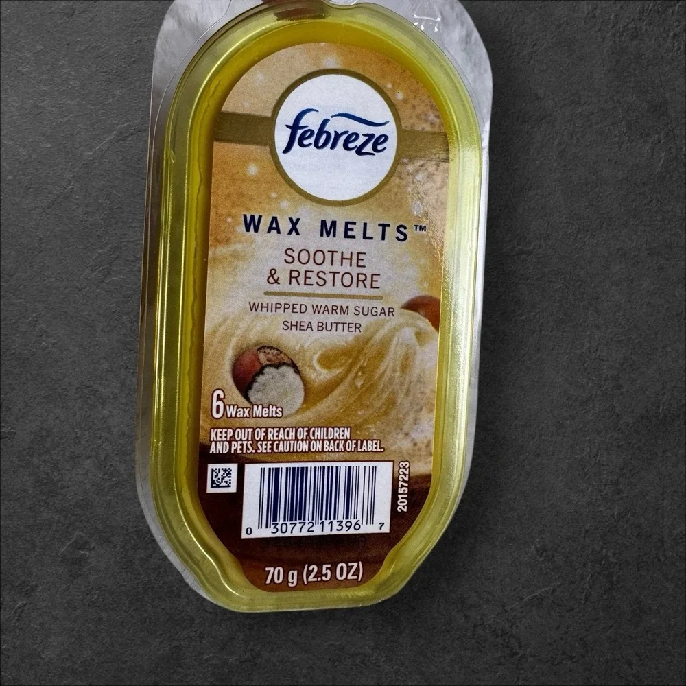 Lot Of 2 Febreze Wax Melts Soothe & Restore Whipped Warm Sugar Shea Butter 2.5oz